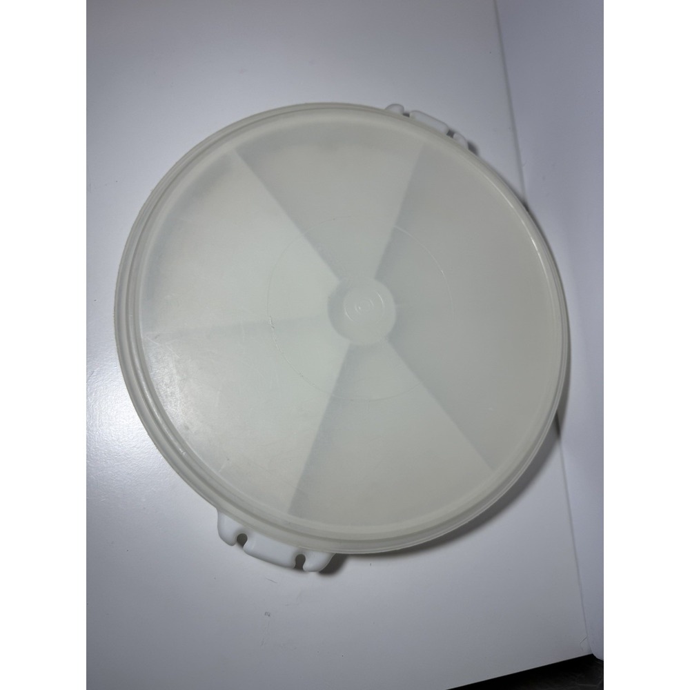 Vintage‎ Tupperware White Party Susan Divided Vegetable Relish Tray w Lid #224-9 - Picture 6 of 10